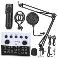 F993 All-in-One Podcast Equipment Bundle，Live Sound Card with microphone 1 MIC picture