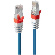 LINDY 45380 RJ45 Network Cable, Patch Cable CAT 6A S/FTP 15.00m Blue Contacts co picture