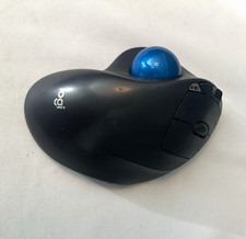 Logi M570 Wireless Optical Ergonomic Right-Hand Trackball Mouse Black/Blue picture