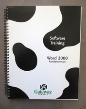 Vintage Gateway Country Microsoft Word 2000 Software Training Course Guide - Cow picture