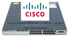 Pre-owned Untested Genuine Cisco Catalyst 3750X-24T-L - switch - 24 ports picture