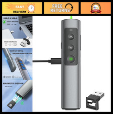 Wireless Presentation Clicker - 2-in-1 USB Type-C Dual Receiver, Metal Design, R picture