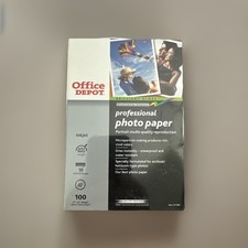 NEW 100 Sheets Office Depot Professional Photo Paper Gloss 4