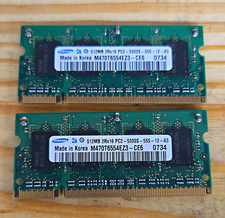 Samsung 1GB Kit (2x512MB) DDR2 SO-DIMM PC2-5300S ECC RAM M470T6554EZ3-CE6 picture