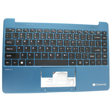 GWTN141-6BL-PALMREST-NTP Gateway Palmrest Top Cover Blue w/KB Black GRADE A picture