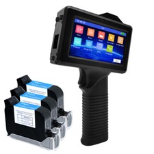 ToAuto Handheld Inkjet Printer Coding Machine Touch Screen +3pcs Ink Cartridges picture