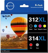 6PK High-Yield BK/C/M/Y/GY/R Ink For Epson 312XL 314XL Expression Photo XP15000 picture