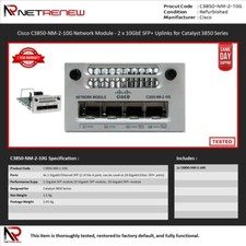 Cisco C3850-NM-2-10G Network Module - 2 x 10GbE SFP+ Uplinks for Catalyst 3850 picture