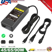 LOT OF USB C Type C 45W 65W 90W Adapter Charger For Laptop Lenovo Acer HP ASUS picture
