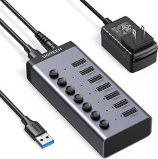 Multi-Device USB 3.0 Hub: 7 Ports with Smart Charging & 5Gbps Transfer picture