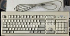 New Vintage IBM Genuine PS/2 Click Keyboard KB-3923, 33L1154, Beige Color picture