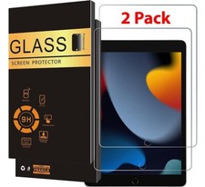 {2-Pack} HD Clear Tempered Glass Screen Protector For iPad 10.2 7th 8th 9th Gen picture
