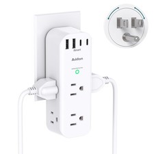 Wall Outlet Extender 10-in-1 Surge Protector Multi Plug with 2 USB C Ports White picture