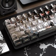 129 Key PBT Keycaps Cherry Profile Dye Sub Shine Through MX Switches Gaming picture