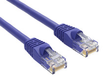 25ft Cat5e UTP Ethernet Network Patch Cable Snagless 24AWG Bare Copper, Purple picture