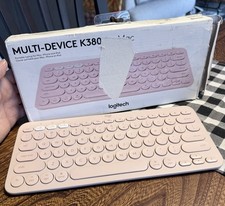 OB Logitech K380 Multi-Device Bluetooth Keyboard Mac iPad iPhone Wireless, Rose picture