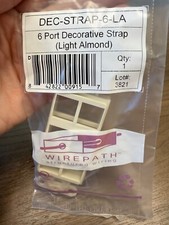 Wirepath 6-Port Decorative Strap (LIGHT Almond) DEC-STRAP-6-LA  picture