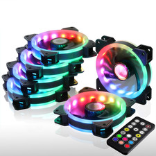 DS 6Pack 120MM RGB PC Cooling Fans, LED Case Fans with Remote Control picture