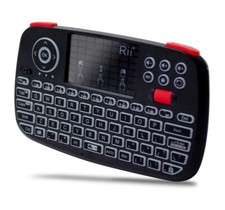  Rii i4 (Bluetooth + 2.4GHz) Blacklit Portable Mini Keyboard with Scroll wheel picture