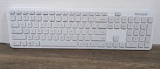 Microsoft Bluetooth Keyboard - Model: 1898 White Wireless Genuine Slim Tested picture