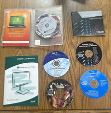Vintage PC Software & Driver Discs Bundle. Windows 7, ASUS, Acer, Intel UNTESTED picture