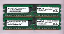 2GB 2x1GB PC2-4200R DDR2-533 CT12872AB53ES.18FD6 CRUCIAL MICRON ECC REG Ram Kit picture