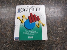 Vintage NEW 1993 Computer Associates CA Cricket Graph III Macintosh Software picture