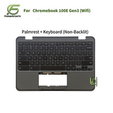 New For Lenovo 100e Chromebook Gen 3 82UY Black Palmrest US Keyboard 5M11H52901 picture
