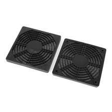 2 Pcs Black Plastic Dustproof Filter 120mm PC Computer Case Fan Dust Guard Mesh picture