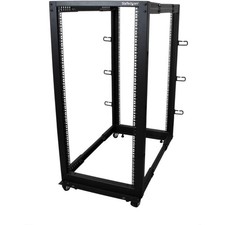 StarTech 25U Adjustable Depth Open Frame 4 Post Server Rack w/ Casters picture