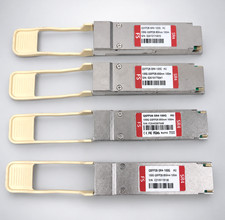 Lot of 4 FS QSFP28-SR4-100G 100GBASE-SR4 QSFP28 850nm MMF MPO Transceivers picture