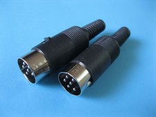 24 pcs Standard DIN Plug 6 Pin Male Connector with Plastic Handle New picture
