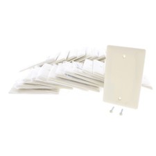 Hubbell NP13I Ivory 1-Gang Blank Nylon Standard Wallplate Cover Box Mount 25pcs picture