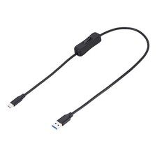 3.2ft USB 3.0 Extension Cable with Switch, USB A Male to Type C Male, Black picture