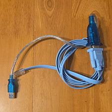 USB-A Male to RJ-45 Male Ethernet Adapter Cable 4.9 ft USB Powered Blue/Clear picture