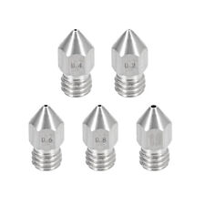 3D Printer Nozzle Fit for MK8, Stainless Steel, 0.2mm - 1mm Total 5pcs picture