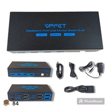 VP-SW223 4K HDMI KVM Switch 2x2 Dual Monitor & Ports picture