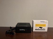 StarTech SATDOCK22RE USB To SATA Standalone Hard Drive Dock + Drive Adapter READ picture