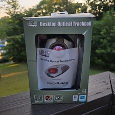 iMouse T1 Desktop Optical Trackball ADESSO Mouse USB Mac Windows Open Box Gaming picture