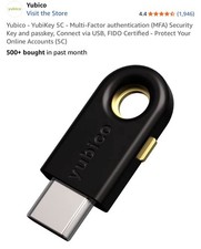 Yubico - YubiKey 5C - Multi-Factor authentication (MFA) Security Key and passkey picture