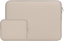 13 Inch Laptop Sleeve Soft Case with Accessories Pouch, Khaki for Your Device picture