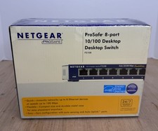 NETGEAR PROSAFE FS108 8-PORTS 10/100 EXTERNAL DESKTOP FAST ETHERNET SWITCH NEW picture