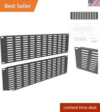 2 Pack of 3U Vented Blank Panel - Metal Rack Mount Filler Panel picture