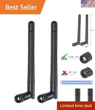 Versatile 2-Pack 3dBi RP-SMA Male WiFi Antennas for Security Cameras & Routers picture