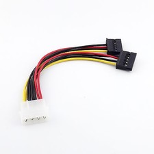 10x IDE 4Pin Male Molex to 2x SATA Female ATA Y Splitter HDD Power Adapter Cable picture