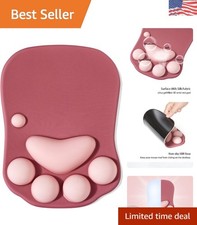 Stylish Round Cat Paw Mouse Pad - Ergonomic, Non-Slip with Wrist Rest Comfort picture