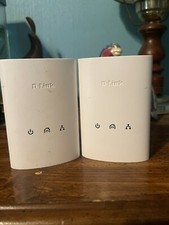 D-Link DHP-306AV 200Mbps Single Port Ethernet Powerline Adapter White Lot of 2 picture