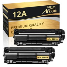 2PK Q2612A 12A Toner Cartridge For HP LaserJet 1018 3050 3052 3055 1010 1012 picture