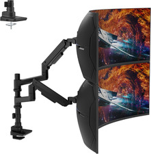 Dual Monitor Arm Desk Mount VESA Heavy Duty Ultrawide 49 Inch Full Motion Stand picture