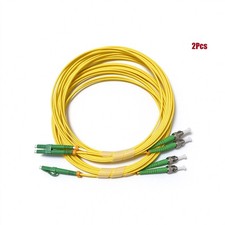 [2pcs] LC APC to ST APC Duplex OS2 Single Mode Fiber Patch Cord, LSZH 2.0mm FTTH picture